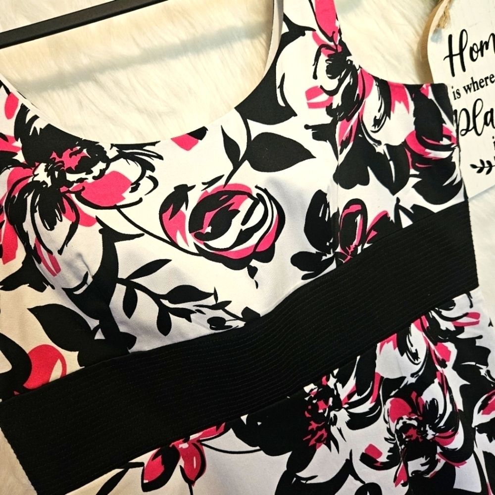 Laura Floral Banded Classic Midi Dress - Picture 3 of 5